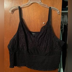 Torrid Lace Smocked Crop Top 3x